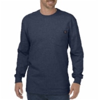 Dickies Men's Heavyweight Long Sleeve Crew Neck T-Shirt - Dark Navy Perspective: Main