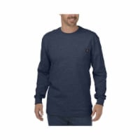 Dickies Men's Heavyweight Long Sleeve Crew Neck T-Shirt - Dark Navy Perspective: Main