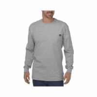 Dickies Men's Heavyweight Long Sleeve Crew Neck T-Shirt - Heather Gray Perspective: Main