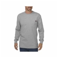 Dickies Men's Heavyweight Long Sleeve Crew Neck T-Shirt - Heather Gray Perspective: Main