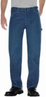 Dickies Men’s Relaxed Fit Carpenter Jeans - Stonewashed Indigo Blue Perspective: Main