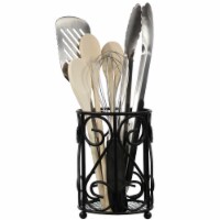 Blue Donuts Kitchen Utensil Holder - Metal Vintage Utensil Holder Kitchen Counter Organizer,