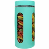 Blue Donuts 44 OZ Stainless Steel Food Storage Canister with Window - Turquoise