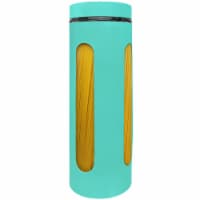 Blue Donuts 60 OZ Stainless Steel Food Storage Canister with Window - Turquoise