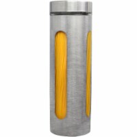 Blue Donuts 60 oz Stainless Steel Food Storage Canister with Window and Airtight Lid