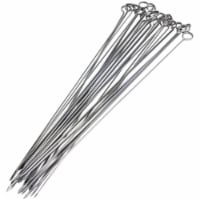 17 inch BBQ Skewers Set of 24, Used for Barbecuing Meat, Stainless Steel Barbeque Accessories