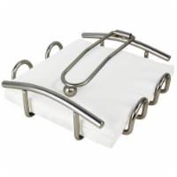 Blue Donuts Satin Nickel Napkin Holder