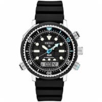 Seiko SNJ035 Mens Prospex Sea Solar Quartz Watch - Black Stainless/Black Dial