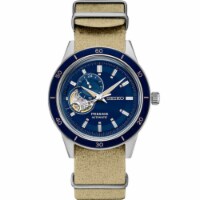 Seiko SSA453 Presage Style60s Automatic - Blue/Tan Suede - 40.8mm