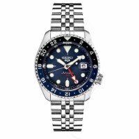 Seiko SSK003 5 Mens SKX GMT Series Sports Watch - Stainless Steel/Blue Dial