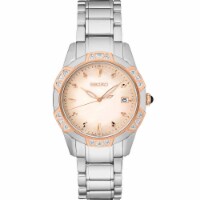Seiko SKK730 Diamond Quartz - White/Rose Gold/Stainless Steel - 33.2mm