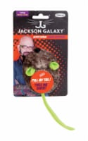 Jackson Galaxy Green/Gray Motor Mouse Plush Catnip Mouse Cat Toy Small 1 pk - Total Qty: 1