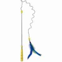 JW Pets 53047038 Telescopic Fluttery Feather Cat Wand Toy