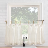 No. 918 Brinley Jute-Tab Cafe Curtain Window Panel - Natural Perspective: Main