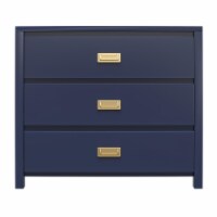 Little Seeds Monarch Hill Haven 3 Drawer Kids’ Dresser with Gold Drawer Pulls, Navy