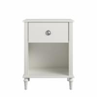 Little Seeds Rowan Valley Arden 1 Drawer Kids’ Nightstand with Open Cubby Space, White