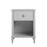 Little Seeds Rowan Valley Arden 1 Drawer Kids’ Nightstand with Open Cubby Space, Gray