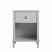 Little Seeds Rowan Valley Arden 1 Drawer Kids’ Nightstand with Open Cubby Space, Gray