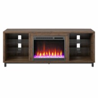 Lumina Deluxe Fireplace TV Stand for TVs up to 70 , Walnut