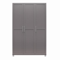 Camberly Framed 3 Door Wardrobe, Graphite Gray