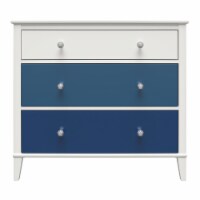 Little Seeds Monarch Hill Poppy 3 Drawer Dresser, with 2 Sets of Knobs, Blue