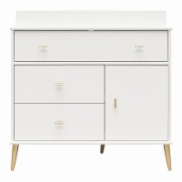Valentina 3 Drawer/ 1 Door Convertible Dresser & Changing Table, White