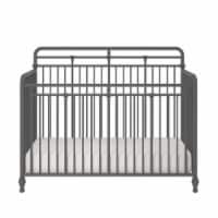 Little Seeds Monarch Hill Hawken 3 in 1 Convertible Metal Crib, Gray