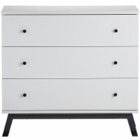 Little Seeds Rowan Valley Lark Urban 3 Drawer Dresser with Angled Metal Base, White