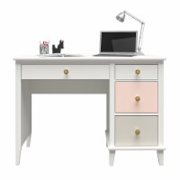 Little Seeds Monarch Hill Poppy Kids White Desk Peach and Taupe Drawers 19.69 x 41.62 x 29.81 Smith s Food and Drug