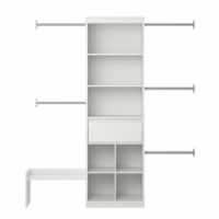 Grow with Me White Adjustable Kids’ Closet Organizer System