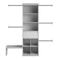 Grow with Me Grey Adjustable Kids’ Closet Organizer System