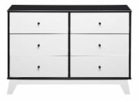 Little Seeds Rowan Valley Flint 6 Drawer Dresser, Solid Wood Angled Feet