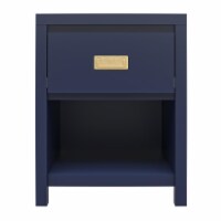 Little Seeds Monarch Hill Haven Kids’ 1 Drawer Nightstand, Navy with Gold Drawer Pull