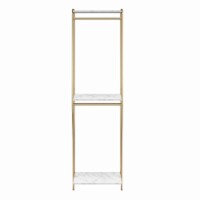 Gwyneth Closet - Hanging Rods, White Faux Marble and Golden Bronze