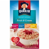 Quaker Fruit & Cream Instant Oatmeal Variety Pack 10 Count Perspective: Main