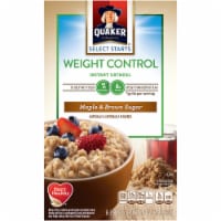 Quaker Weight Control Maple & Brown Sugar Instant Oatmeal Packets Perspective: Main
