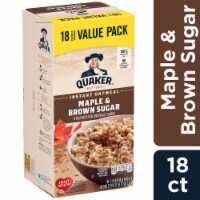 Quaker Breakfast Cereal Maple and Brown Sugar Instant Oatmeal Value Pack