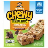 Quaker Chewy Granola Bars Peanut Butter Chocolate Chip 8 Count Snack Chewy Bars