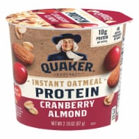 Quaker Instant Oatmeal Express Breakfast Cup Cranberry Almond Protein