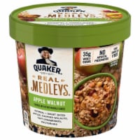 Quaker® Real Medleys® Apple Walnut Instant Oatmeal Cereal Cup Perspective: Main