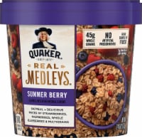 Quaker Real Medleys Summer Berry Instant Oatmeal Cereal Cup Perspective: Main