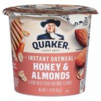 Quaker® Instant Oatmeal Express Breakfast Cereal Cup Honey and Almonds Sugar