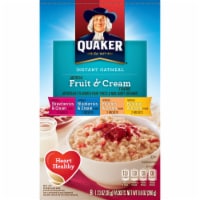 Quaker® Fruit and Cream Sugar Instant Oatmeal Breakfast Cereal Variety Pack 8 Count Perspective: Main