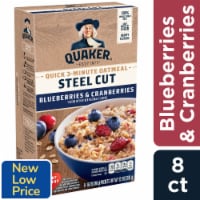 Quaker® Select Start Blueberries & Cranberries Steel Cut Instant Oatmeal Perspective: Main