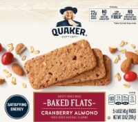 Quaker Breakfast Flats Cranberry Almond Crispy Snack Bars Perspective: Main