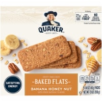 Quaker Baked Flats Banana Honey Nut Crispy Snack Bars Perspective: Main