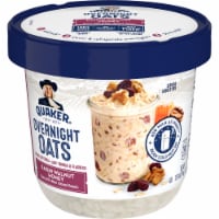 Quaker Overnight Oats Raisin Walnut Honey Chilled Oatmeal Breakfast Cup Perspective: Main