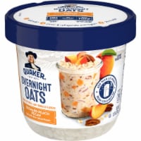 Quaker Overnight Oats Orchard Peach Pecan Chilled Oatmeal Breakfast Cup Perspective: Main