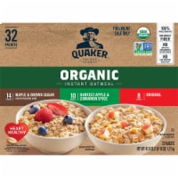 Quaker Organic Instant Oatmeal Packets Variety Pack Perspective: Main