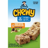 Quaker Chewy Peanut Butter Chocolate Chip Granola Bars Perspective: Main